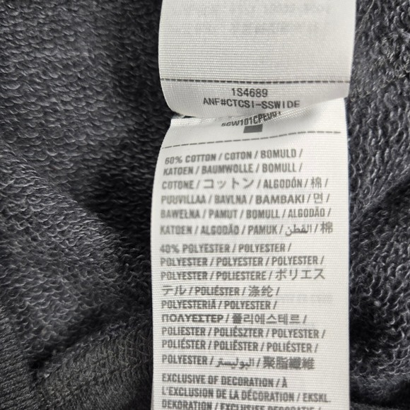 Abercrombie & Fitch Sweatshirt Heart Sequin Gray XS Cute Sparkly Bing Retro Y2K - Picture 5 of 10